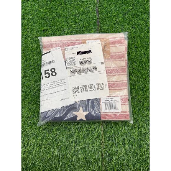 Piper Classics Marketplace Red Betsy Ross Flag Pillow Cover – 18"x 18" - Picture 2 of 7